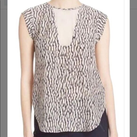 Rebecca Taylor Mirage Cap Sleeve Silk Shell - Picture 2 of 16